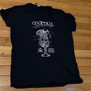 Cocktail Graphic Black Men’s T-Shirt